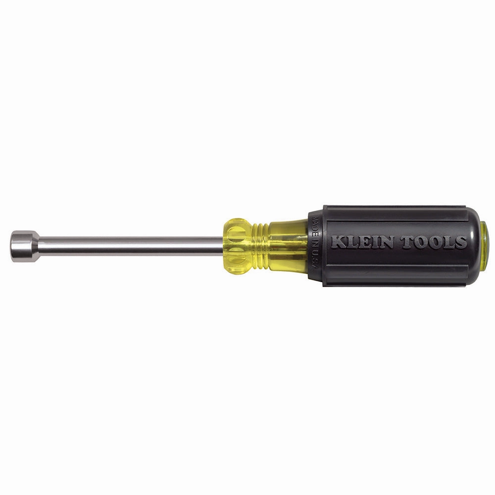 Klein Tools 630-5/16M 5/16" x 6.7" Magnetic Tip Cushion Grip Nut Driver with 3" Hollow Shank