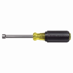 Klein Tools 630-6MM 6 mm Nut Driver, 3-Inch Hollow Shaft, Cushion Grip