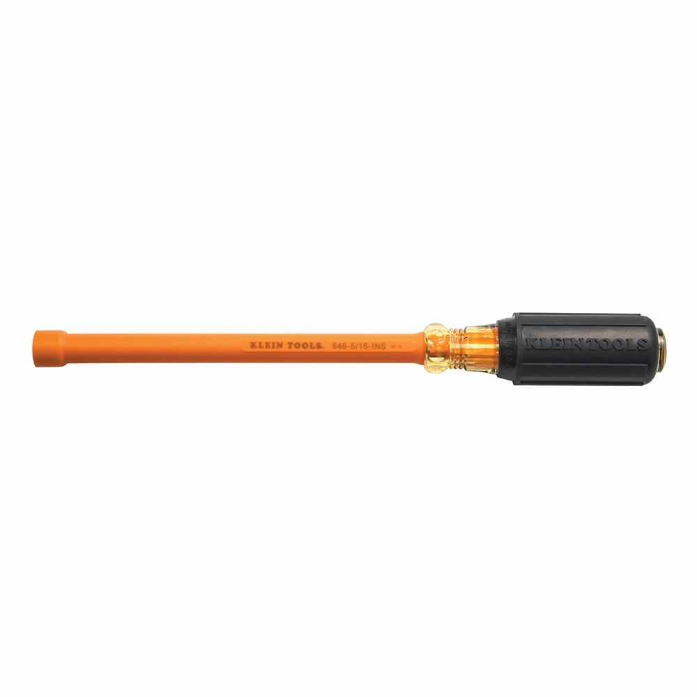 Klein Tools 646-5/16-INS 5/16 x 6" Hex Insulated Cushion-Grip Hollow-Shank Nut Driver