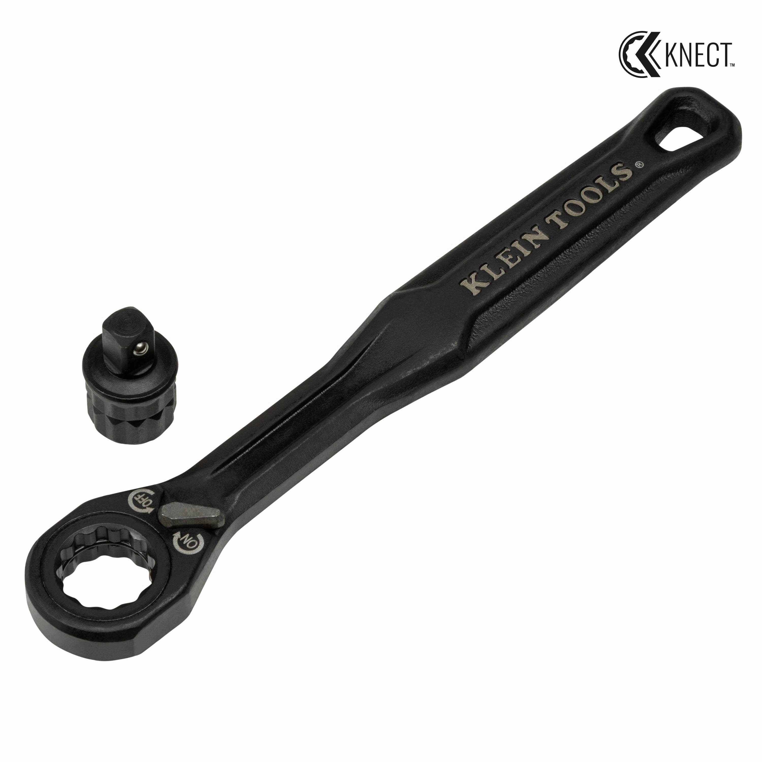 Klein Tools 65301ADP KNECT (S) Pass Through Ratchet and 1/4" Drive Socket Adapter Set
