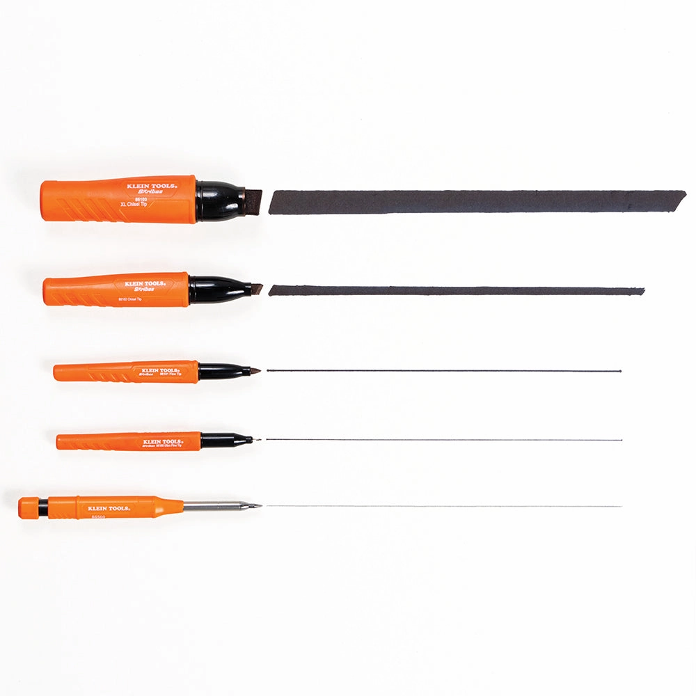 Klein Tools 861023 Skribes Chisel Tip Permanent Markers, Black, 3-Pack