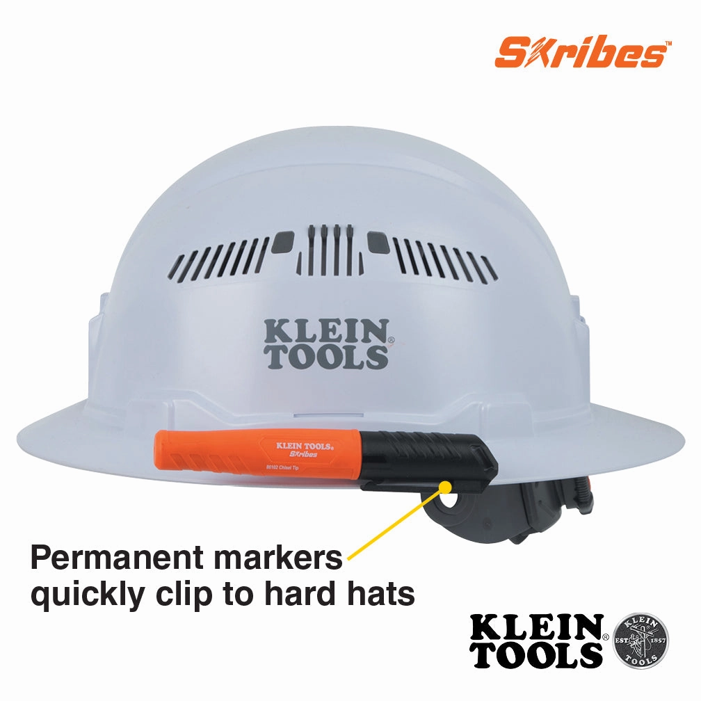 Klein Tools 861923 Skribes Chisel Tip Permanent Markers, Multi-Color, 3-Pack