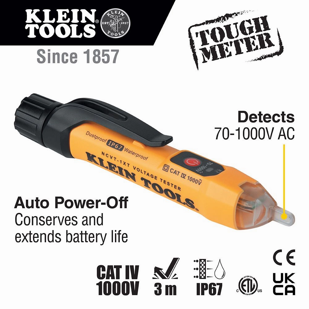 Klein Tools NCVT1XTKIT Non-Contact Voltage and GFCI Receptacle Premium Test Kit