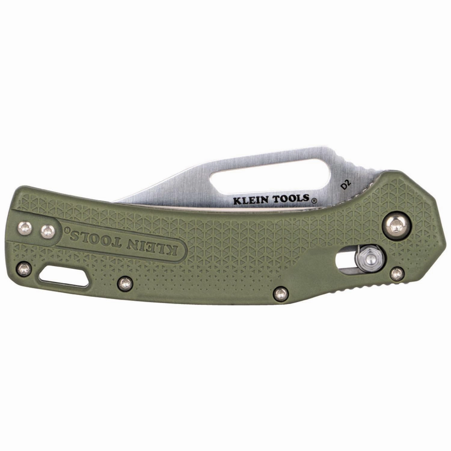 Klein Tools OGK002GNT Resurgence Hunting Pocket Knife, Green & Clip Point