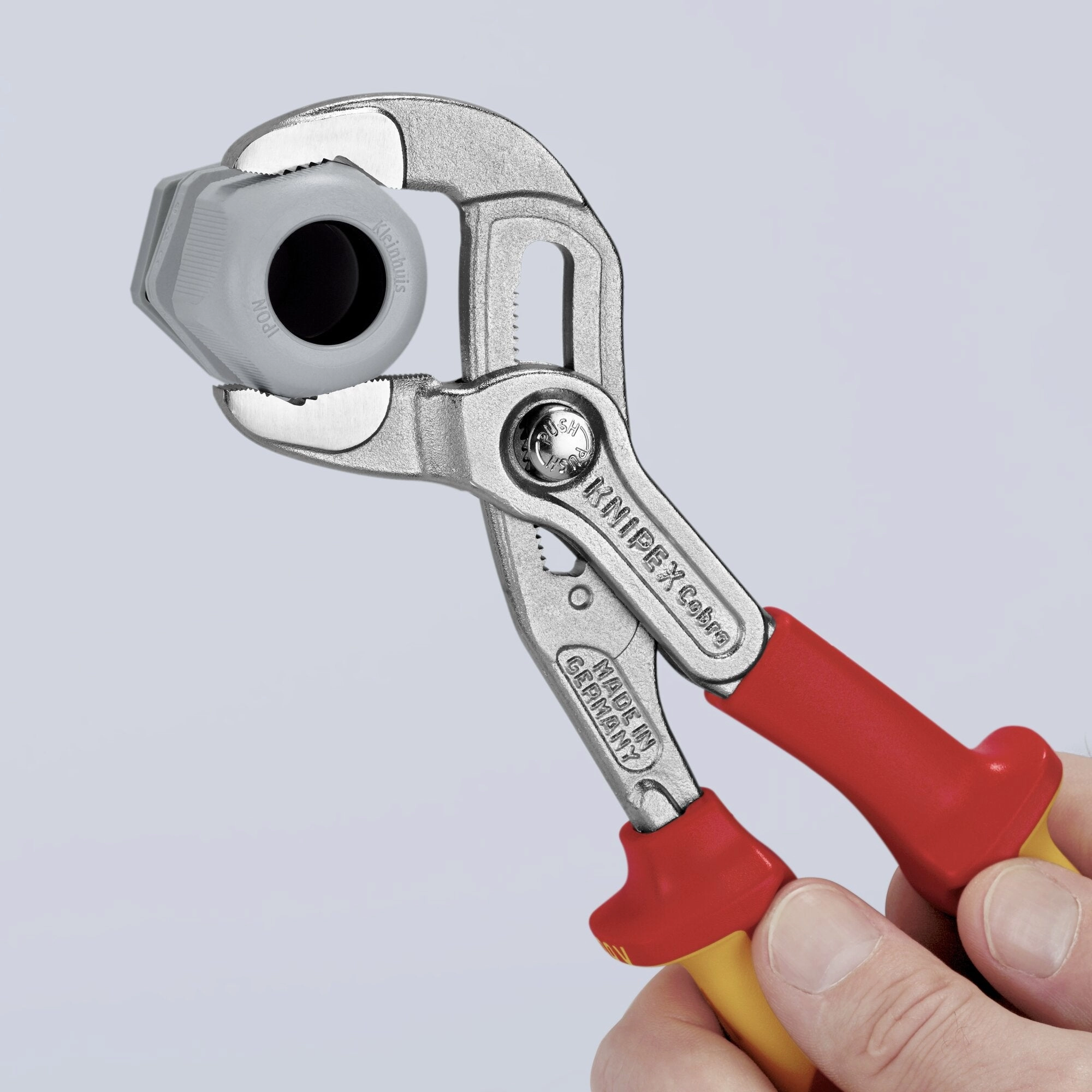 Knipex 87 26 250 T 10" Cobra High-Tech Water Pump Pliers-1000V Insulated-Tethered Attachment
