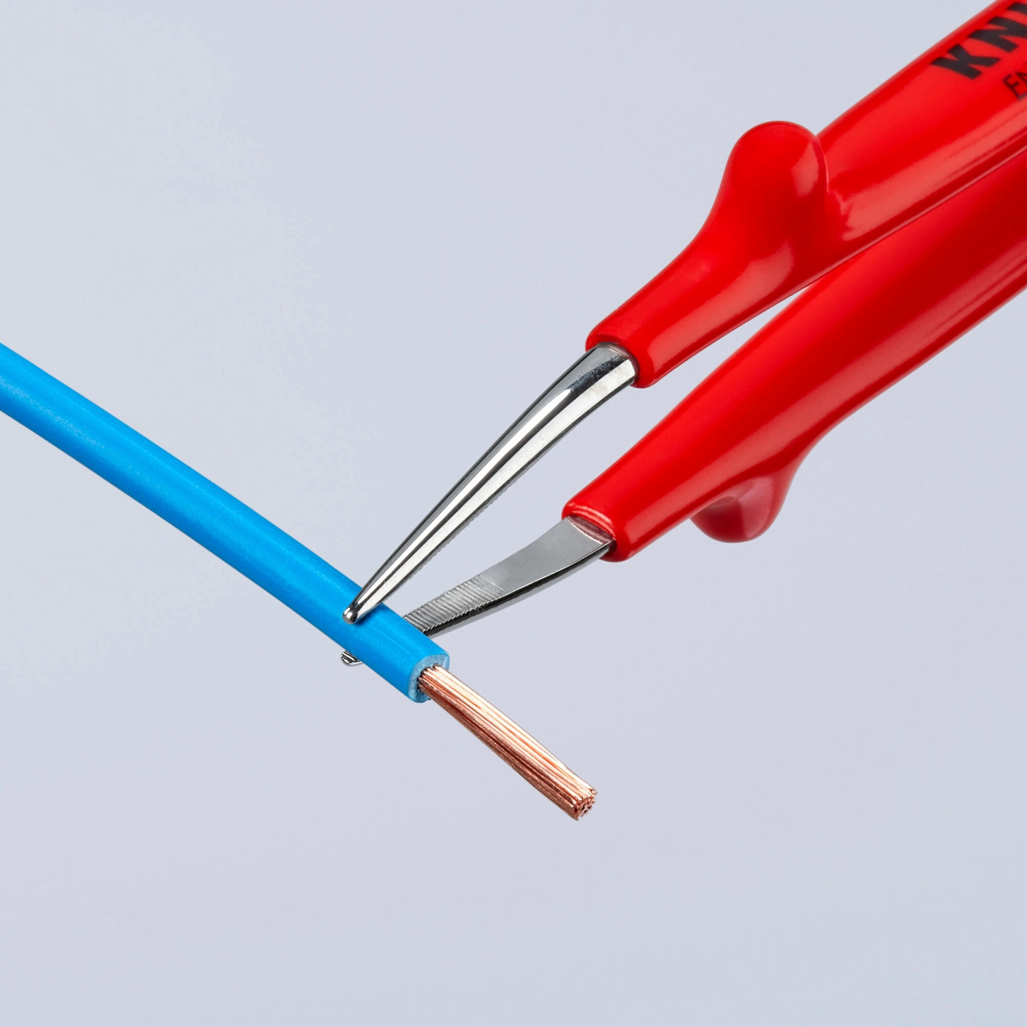 Knipex 92 27 62 6" Stainless Steel Gripping Tweezers-Pointed Tips-1000V Insulated