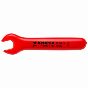 Knipex 98 00 14 5 1/4" Open End Wrench-1000V Insulated, 14 mm