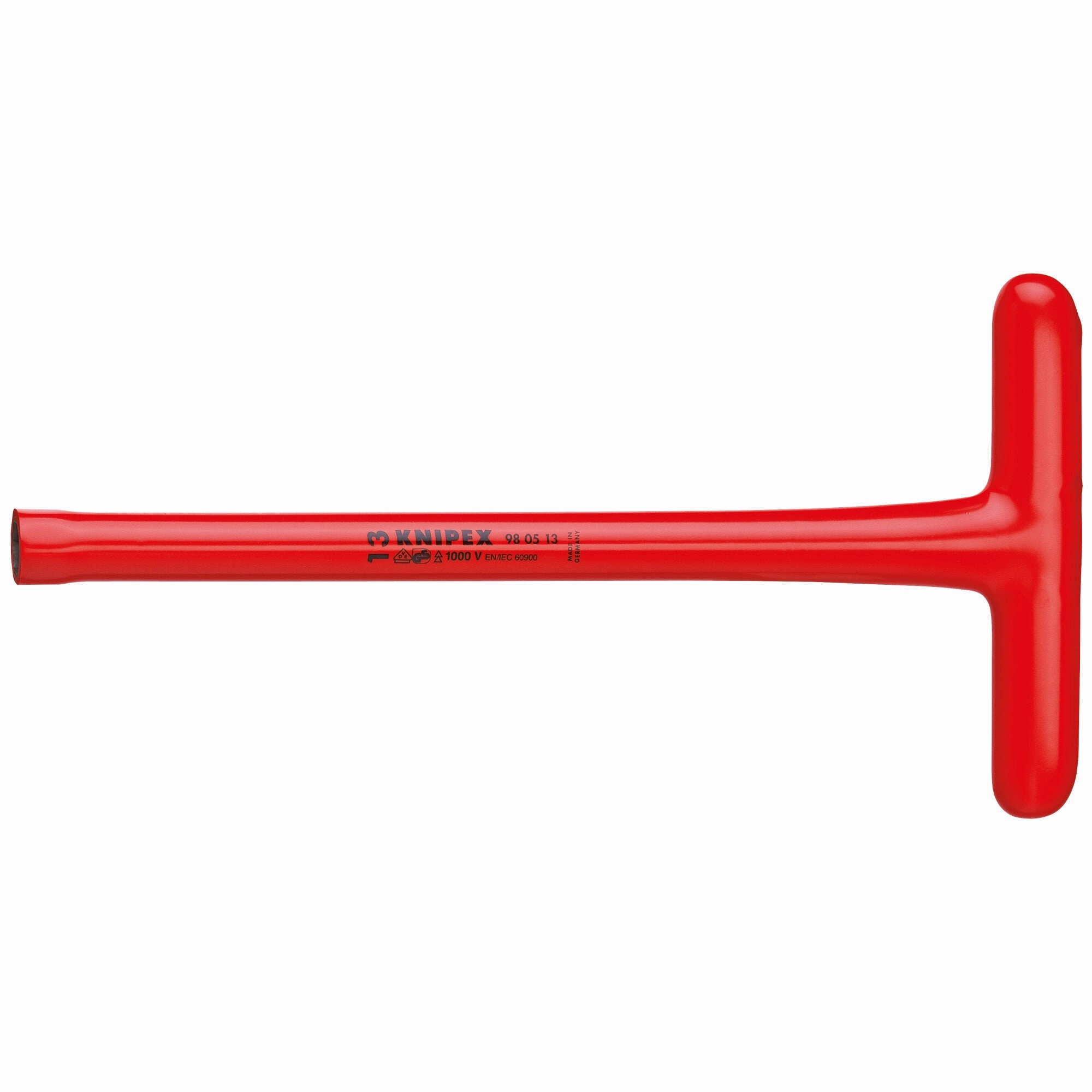Knipex 98 05 13 12" T-Socket Wrench-1000V Insulated, 13 mm