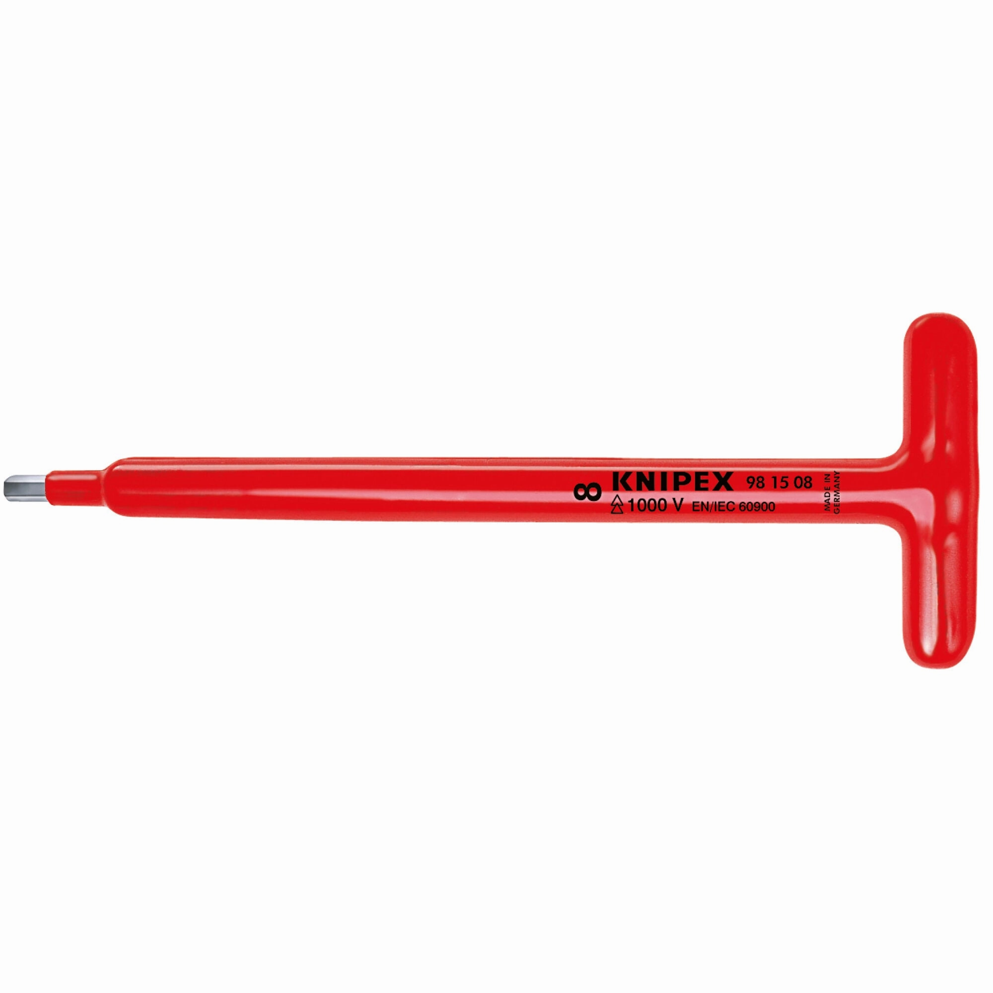 Knipex 98 15 05 10 1/4" T-Handle for Hexagon Socket Screws-1000V Insulated