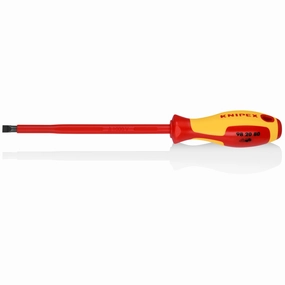 Knipex 98 20 80 Slotted Screwdriver, 7"-1000V Insulated, 5/16" tip