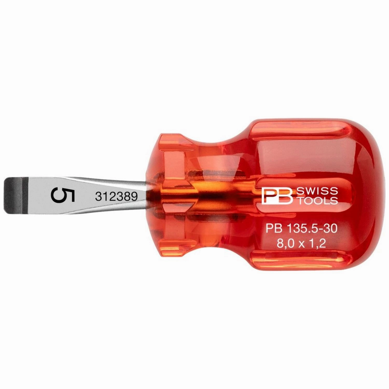 PB Swiss PB 135.5-30 Slotted Classic Stubby screwdrivers 8.0mm x 1.2mm