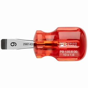 PB Swiss PB 135.6-30 Slotted Classic Stubby screwdrivers 10mm x 30mm