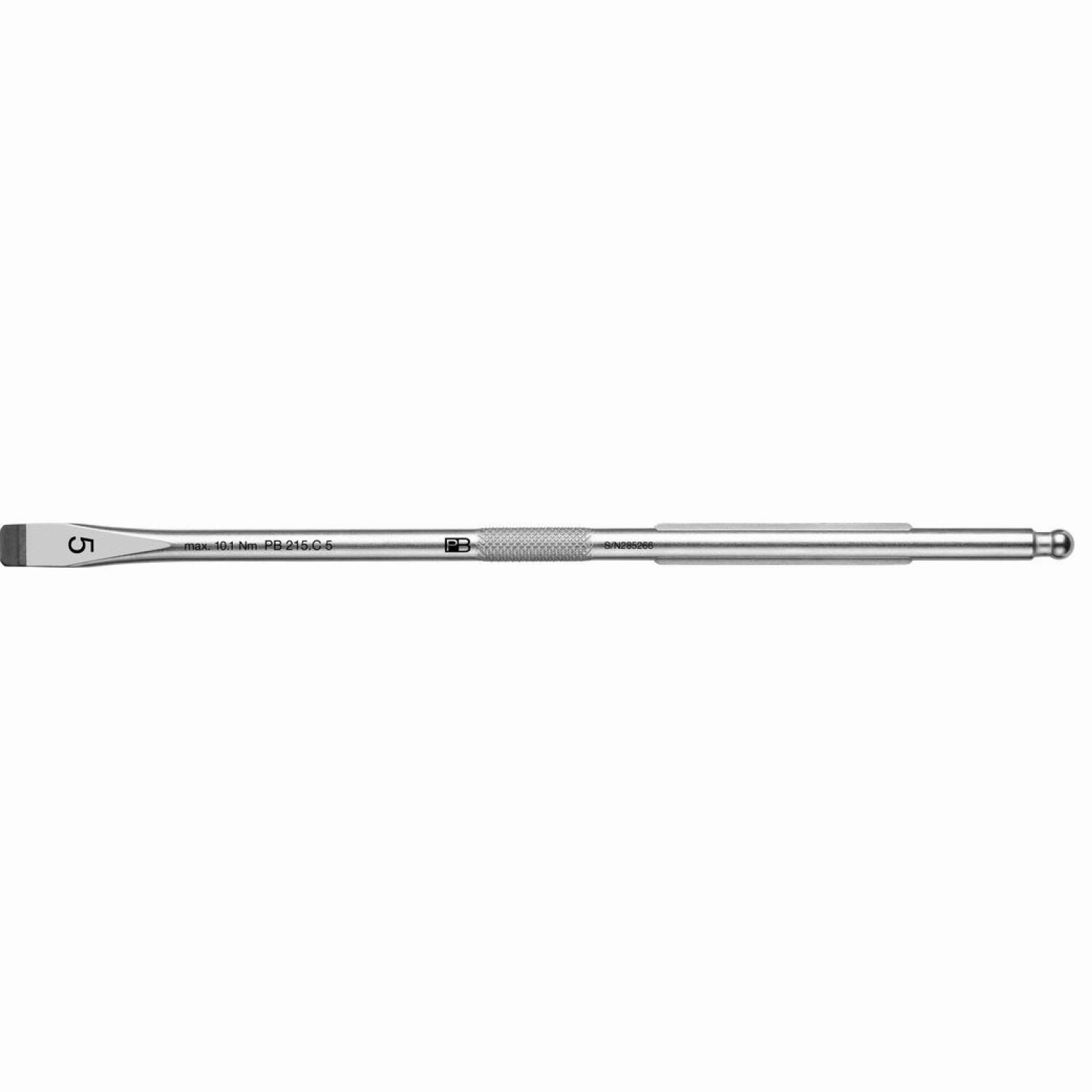 PB Swiss Tools PB 215.C 5 Interchangeable Blade for DigiTorque and MecaTorque Handles, SL 5mm x 120mm