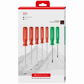 PB Swiss Tools PB 250.P CBB Classic screwdriver set in a high-quality paperboard box