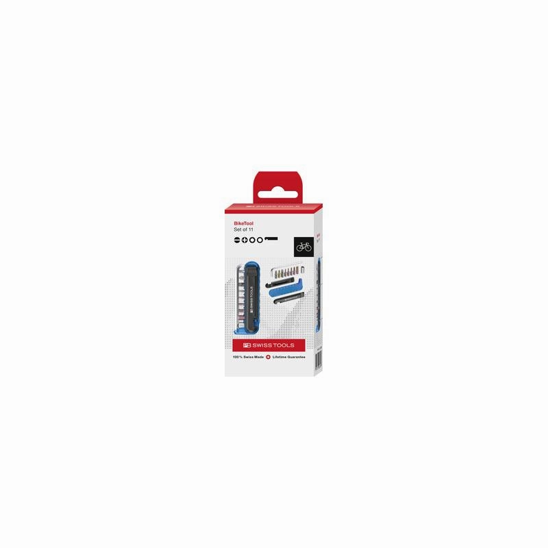 PB Swiss Tools PB 470.Blue CBB BikeTool: Pocket Tool with 9 screwdriving tools and two tire levers