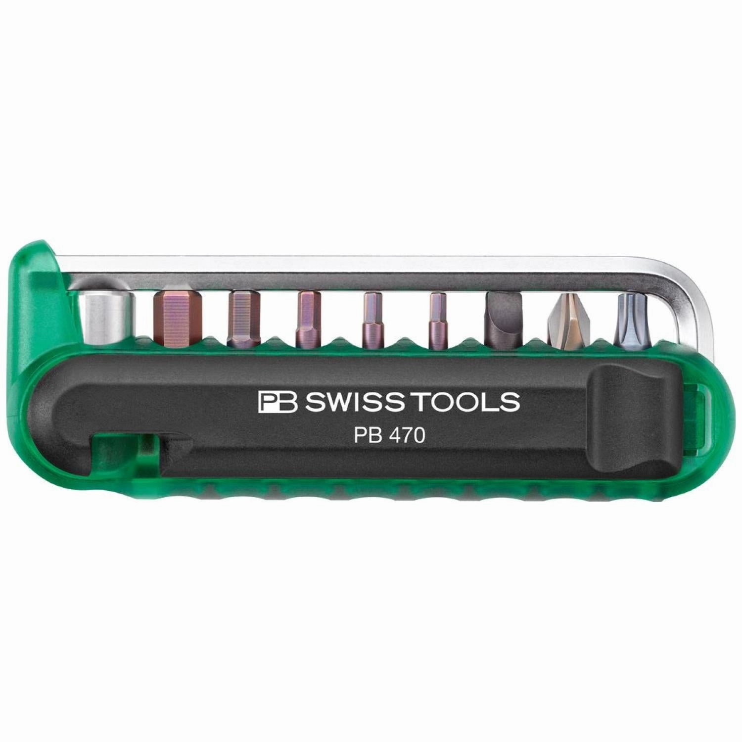 PB Swiss Tools PB 470.Green CN BikeTool: Pocket Tool With 9 Screwdriving Tools