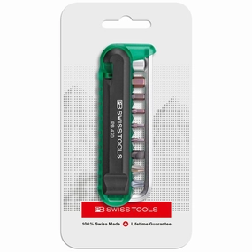 PB Swiss Tools PB 470.Green CN BikeTool: Pocket Tool With 9 Screwdriving Tools