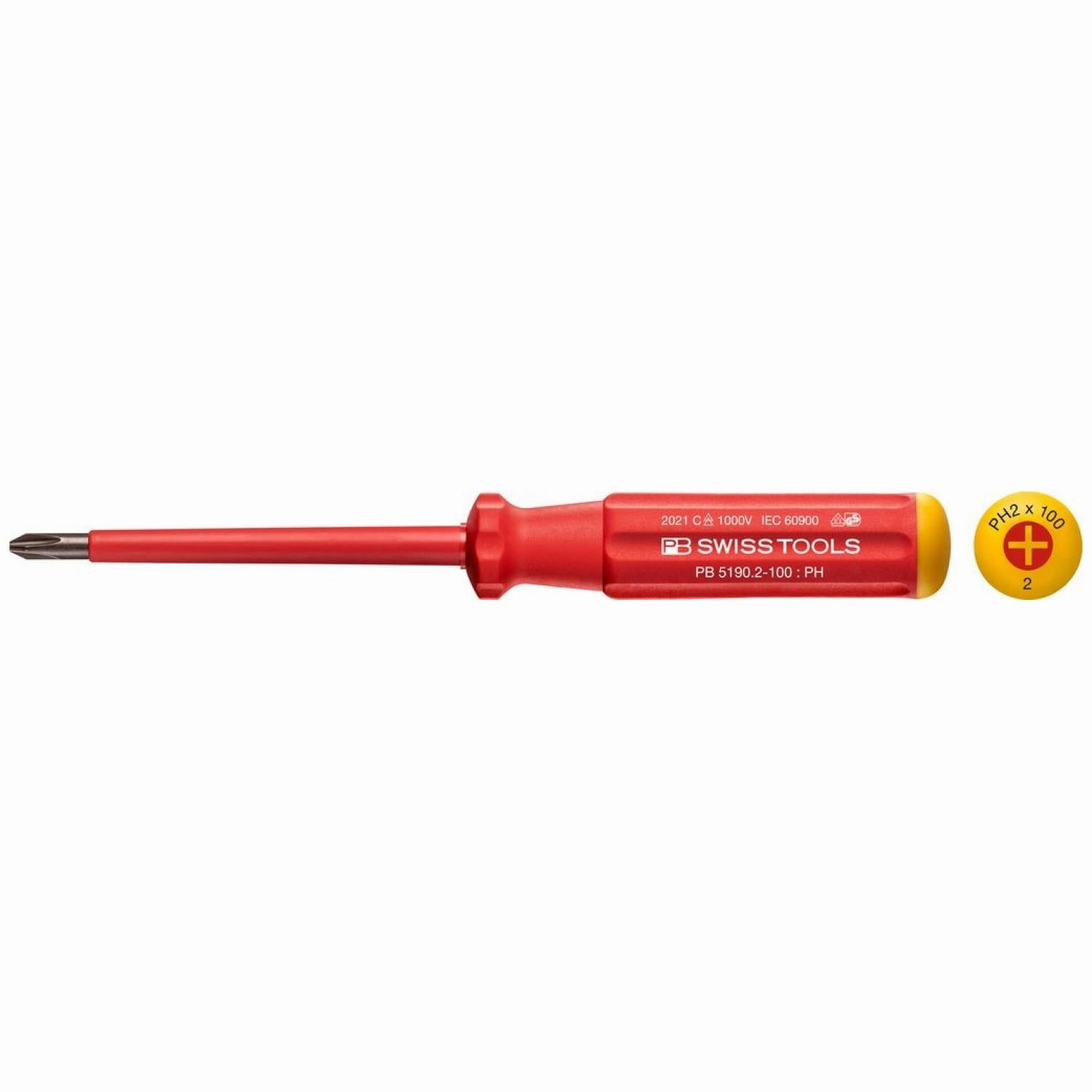 PB Swiss Tools PB 5190.2-100 Classic VDE Screwdriver Phillips Size PH2