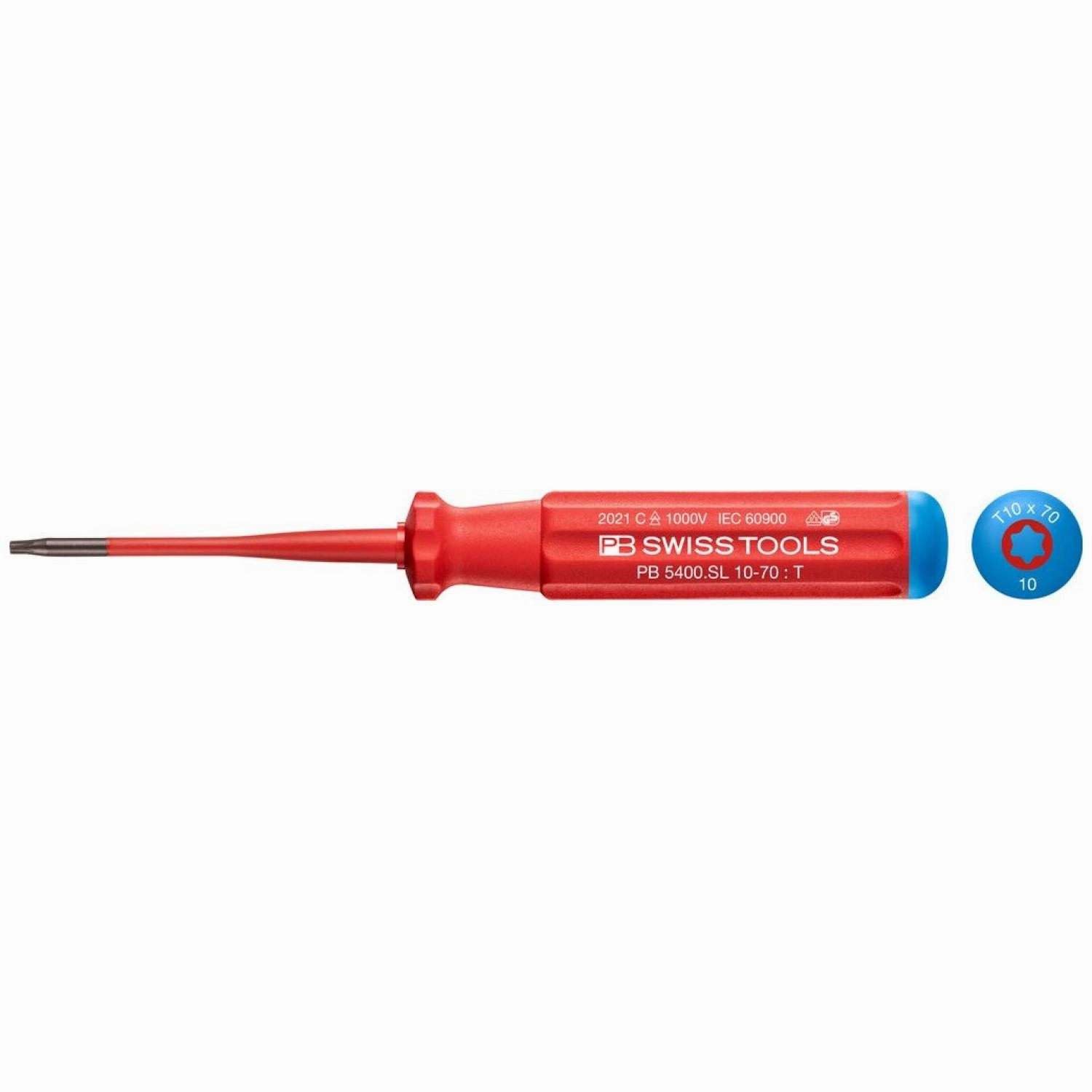 PB Swiss Tools PB 5400.SL 10-70 Classic VDE Insulated Screwdriver T10 Slim