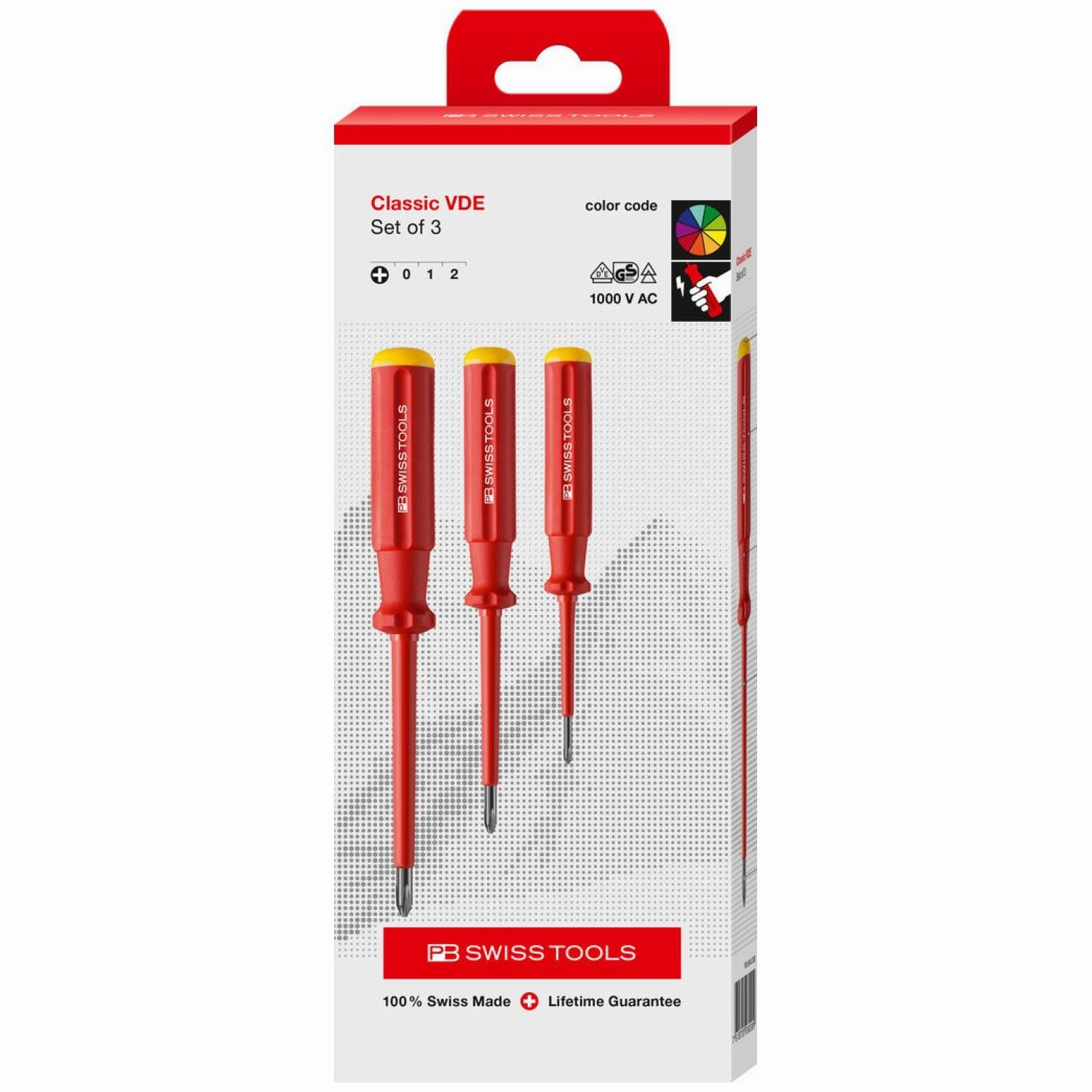 PB Swiss Tools PB 5548 Classic VDE Screwdriver Set, Slim, 3pcs