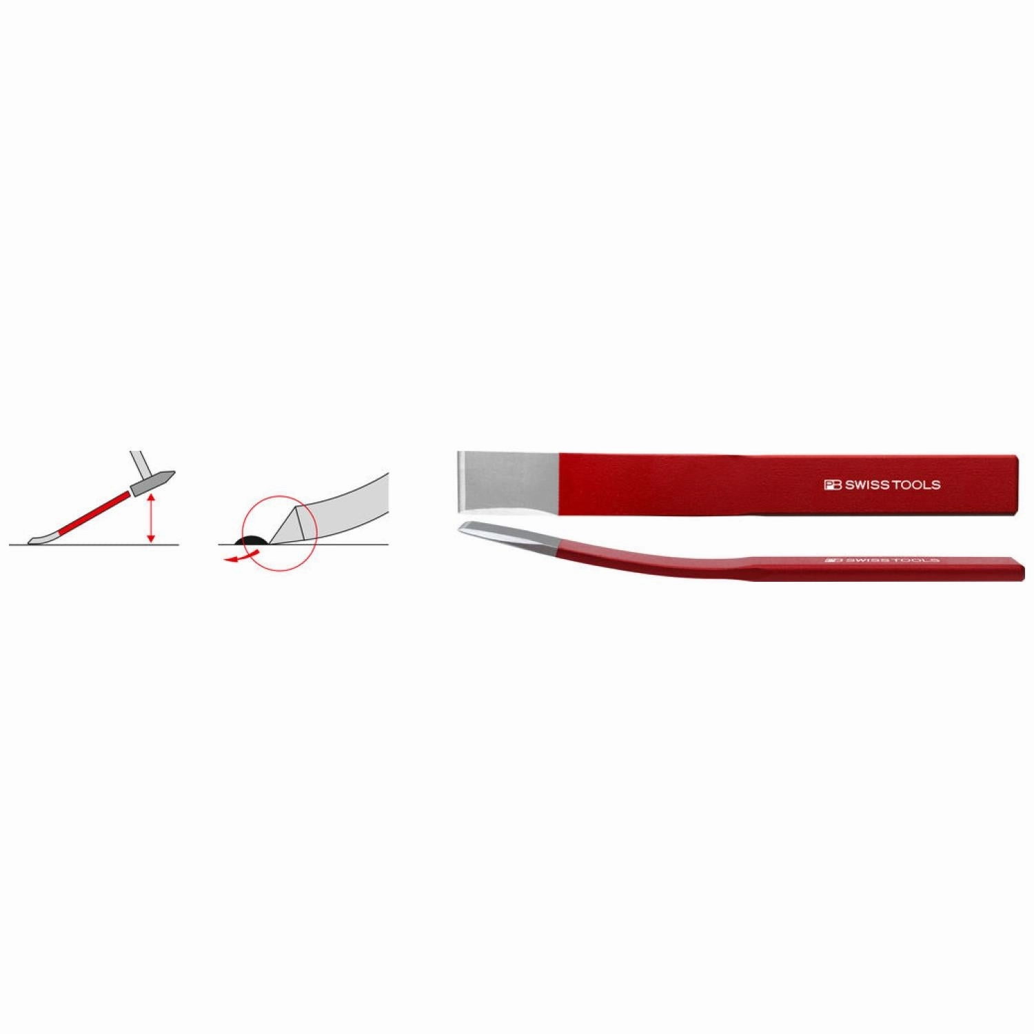 PB Swiss Tools PB 804.Bent Curved Slot Chisel, 26 x 235 mm
