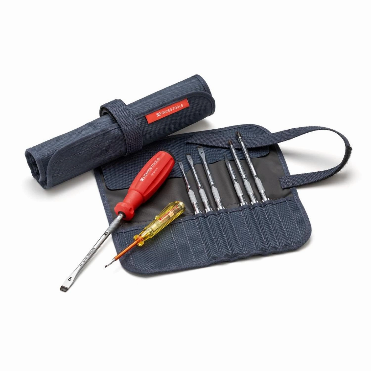 PB Swiss Tools PB 8218.GY V01 SwissGrip Screwdriver Set With Interchangeable Blades