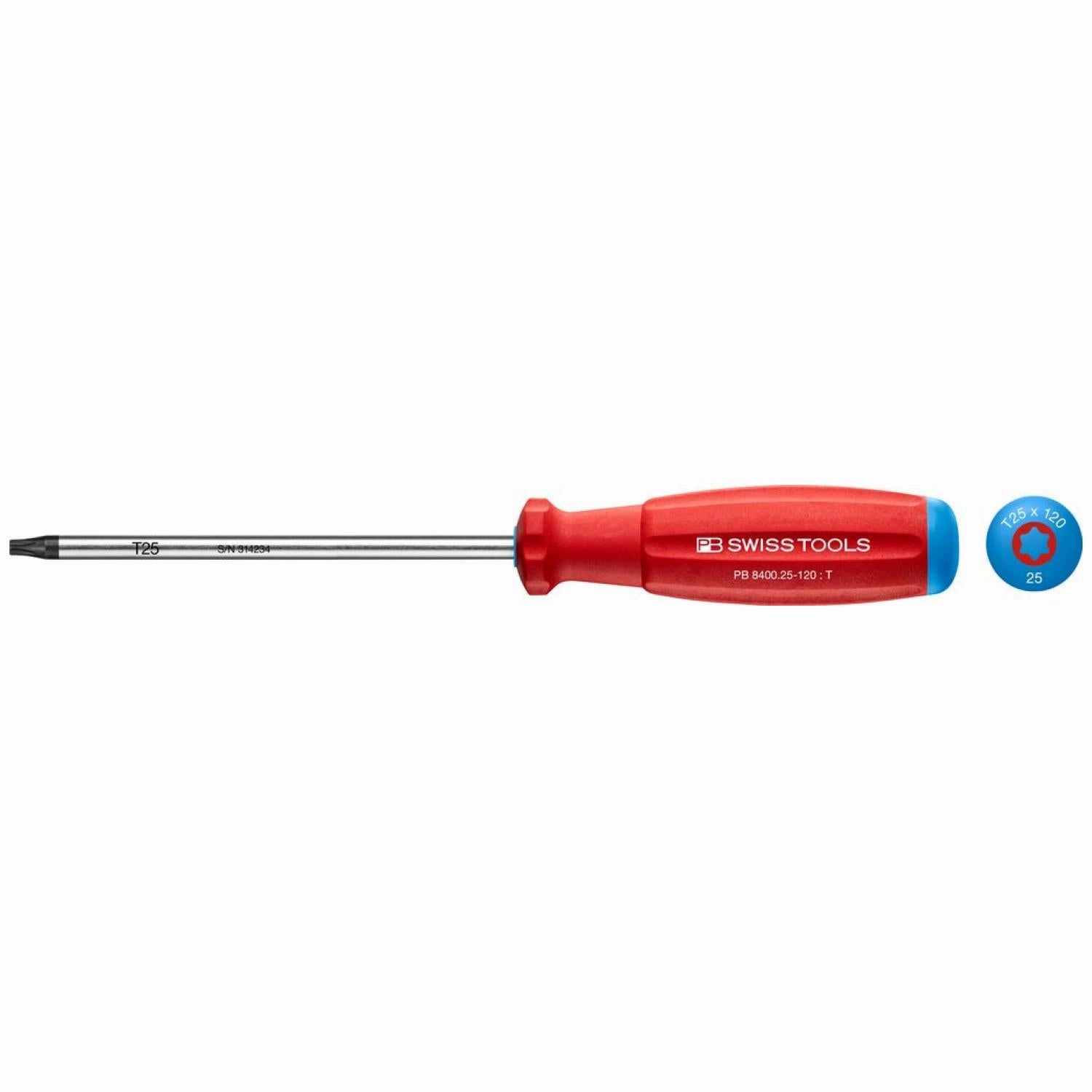 PB Swiss Tools PB 8400.25-120 SwissGrip Screwdrivers, TORX T25