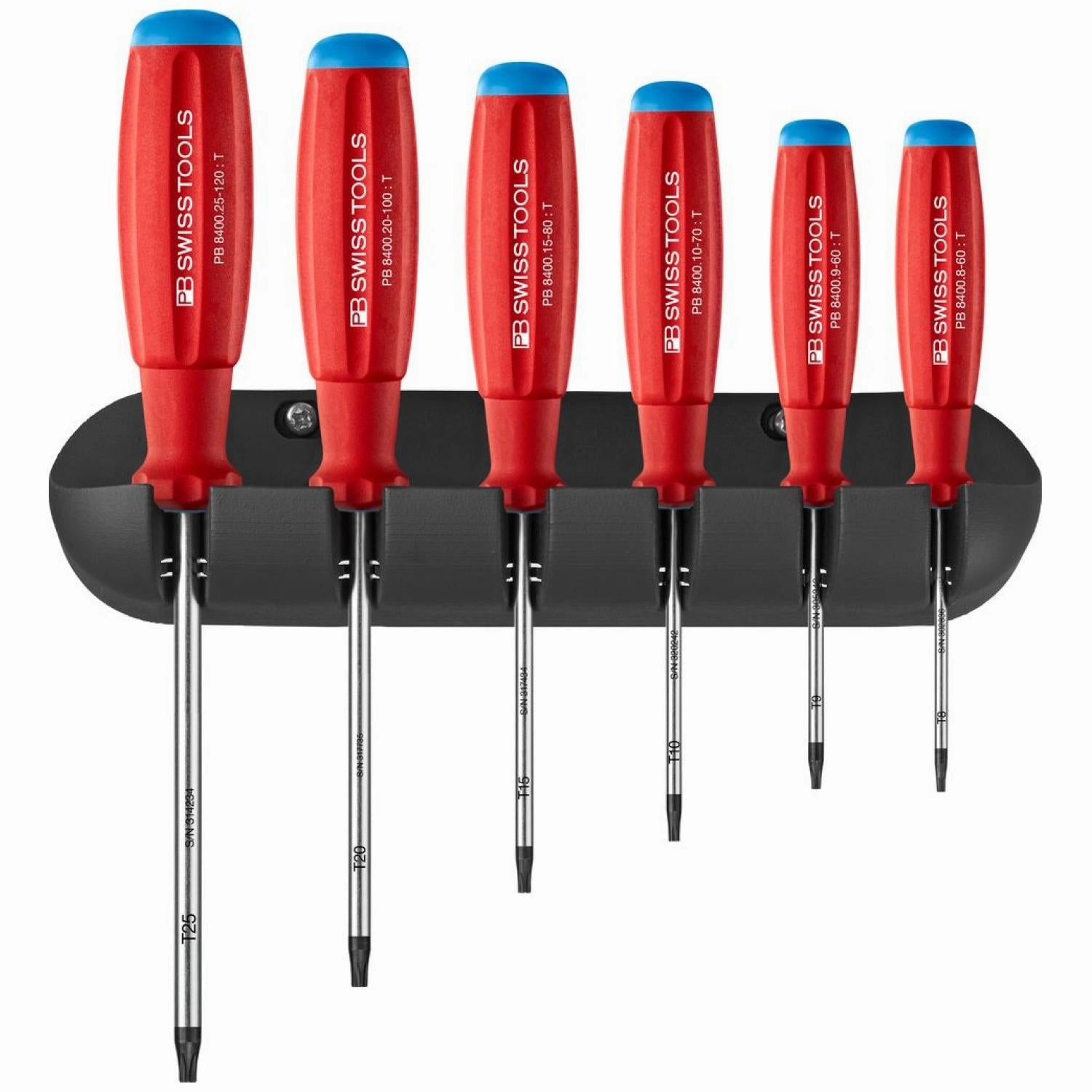 PB Swiss Tools PB 8440.CBB SwissGrip Screwdriver Set, TORX, 6 pcs w/ Wall Mount