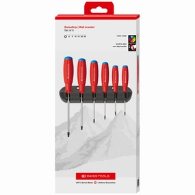PB Swiss Tools PB 8440.CBB SwissGrip Screwdriver Set, TORX, 6 pcs w/ Wall Mount