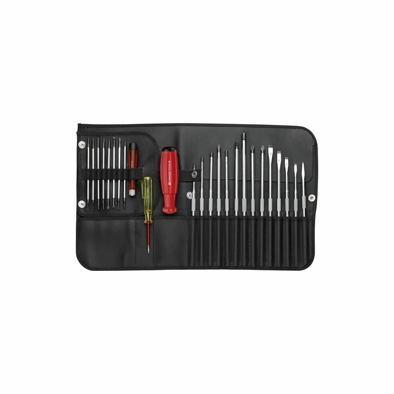 PB Swiss Tools PB 8515.CBB SwissGrip Screwdriver Set, Set, Slotted, Phillips, Pozidriv, TORX, Hex , 31 pcs