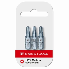 PB Swiss Tools PB C6.400/20 CN3 PrecisionBit, Design C 6.3 TORX , Size 20 , 3 Piece - 1/4 Inch