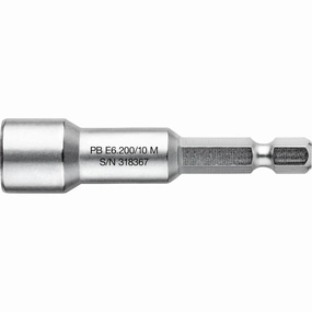 PB Swiss Tools PB E6.200/10 M Socket Wrench Bit, Design E 6.3 (1/4), with Magnet