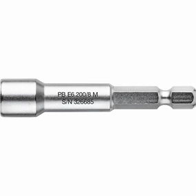 PB Swiss Tools PB E6.200/8 M Socket Wrench Bit, Design E 6.3 (1/4), with Magnet