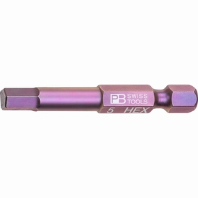 PB Swiss Tools PB E6.210/5 PrecisionBit for Hex Screws, Hex, 5mm x 50mm