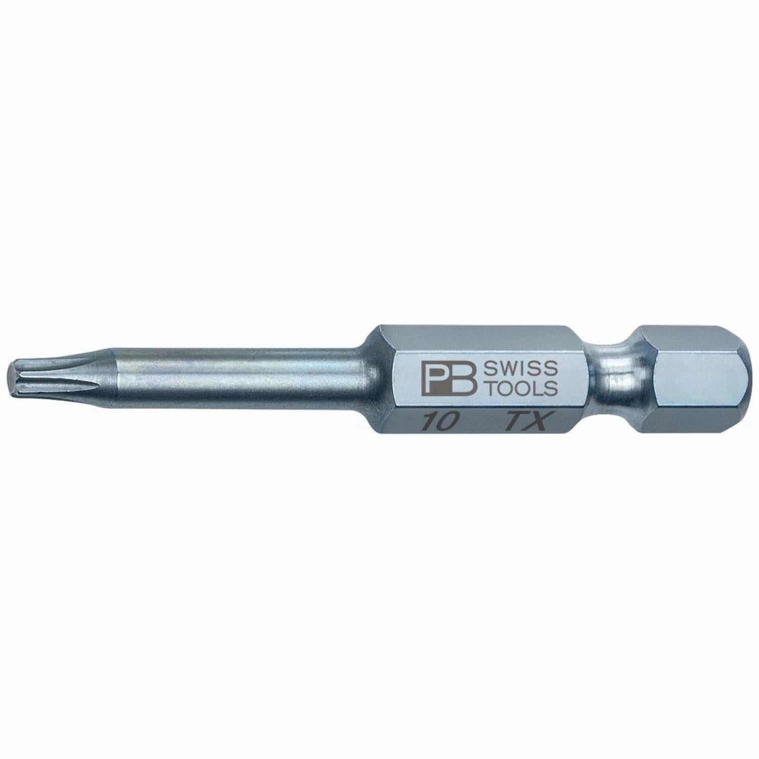 PB Swiss Tools PB E6.400/10-50 PrecisionBit, Design E6 1/4" Bits, TORX - T10