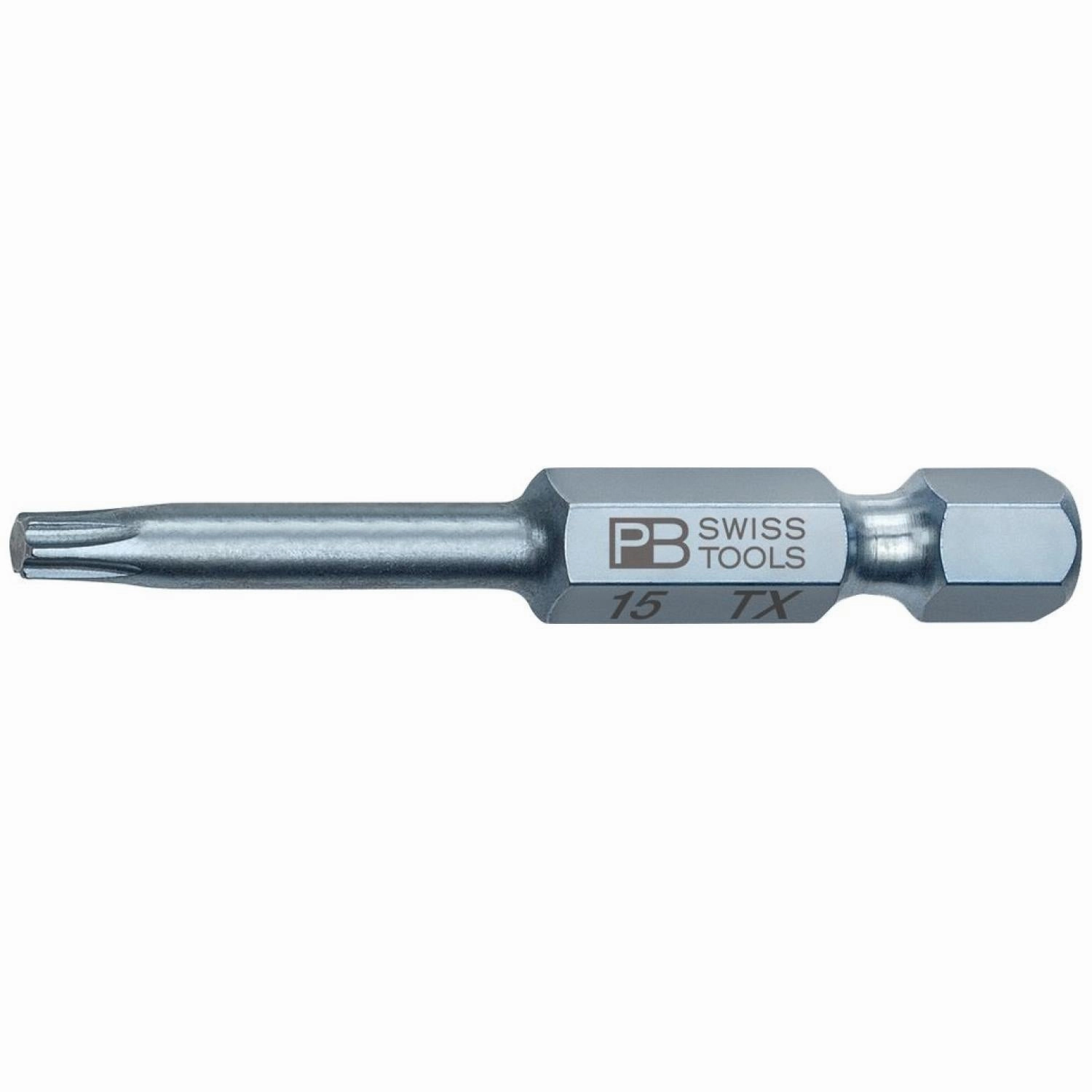 PB Swiss Tools PB E6.400/15-50 PrecisionBit, Design E6 1/4" Bits, TORX - T15