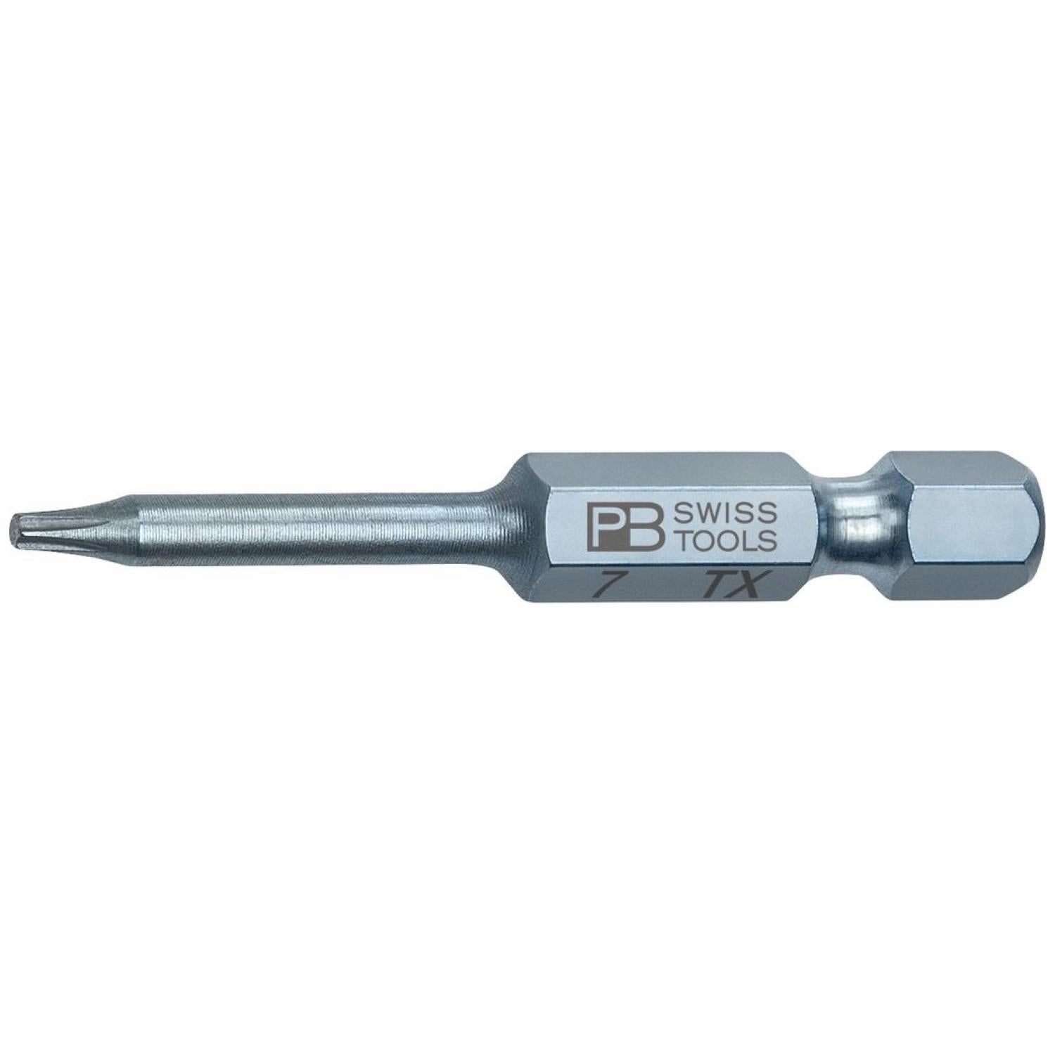 PB Swiss Tools PB E6.400/7-50 PrecisionBit, Design E6 1/4" Bits, TORX - T7