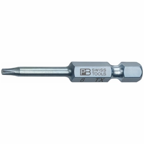 PB Swiss Tools PB E6.400/8-50 PrecisionBit, Design E6 1/4" Bits, TORX - T8
