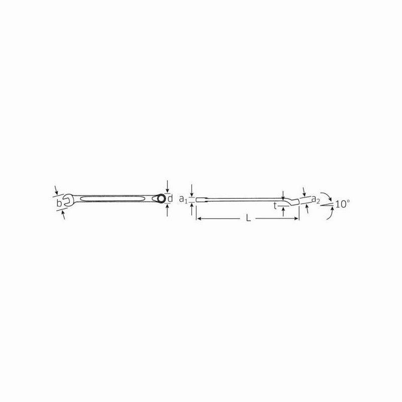 Stahlwille 40101414 14 Combination Spanner, long, 14 mm