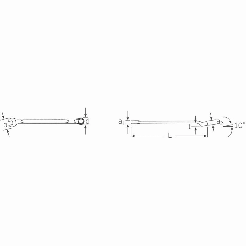 Stahlwille 40102727 14 Combination Spanner, long, 27 mm