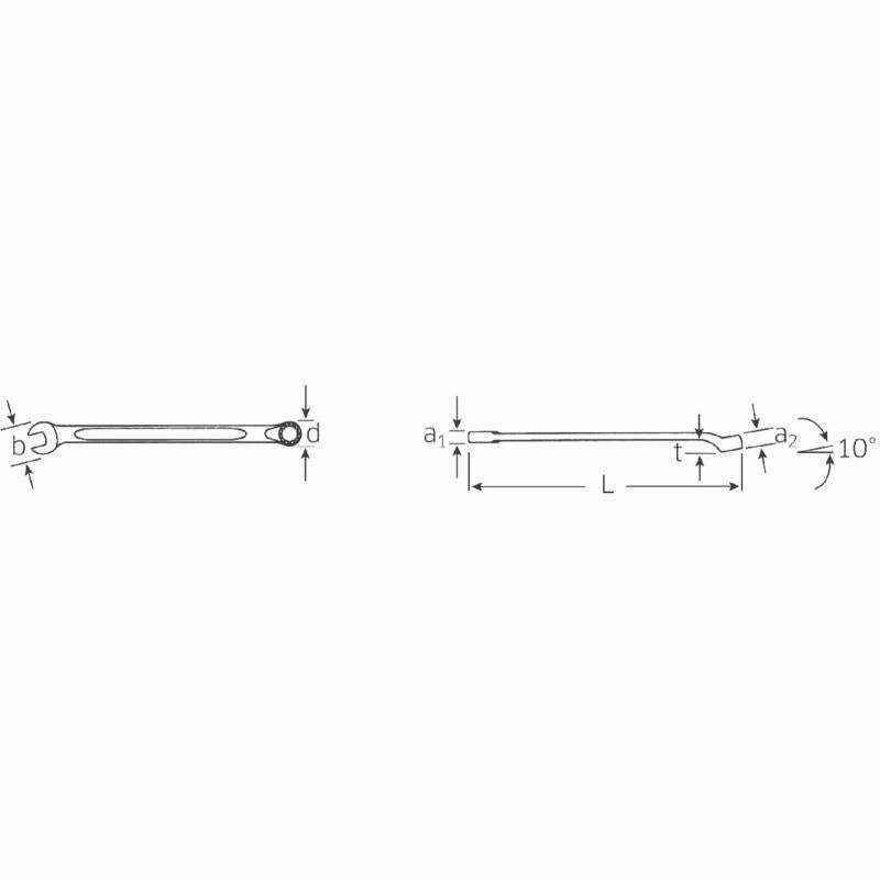 Stahlwille 40103636 14 Combination Spanner, long, 36 mm