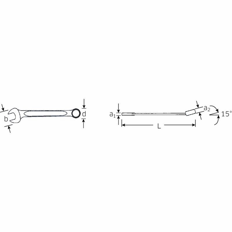 Stahlwille 40485050 13a Combination Spanner, 1 1/16"