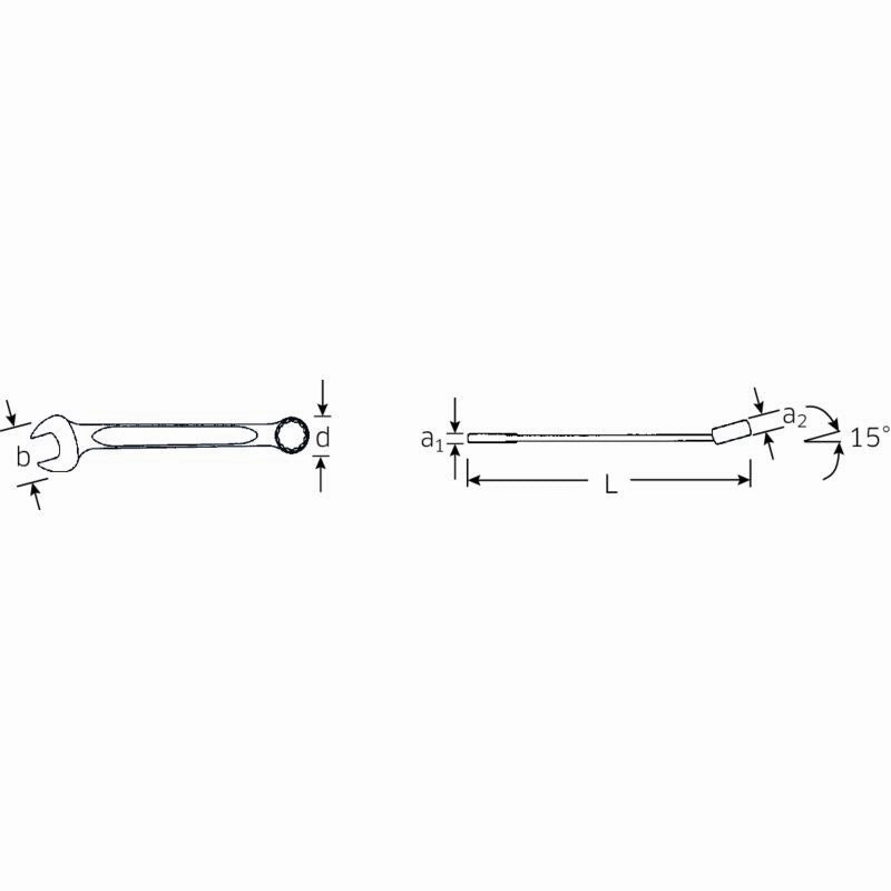 Stahlwille 40485252 13a Combination Spanner, 1 1/8"