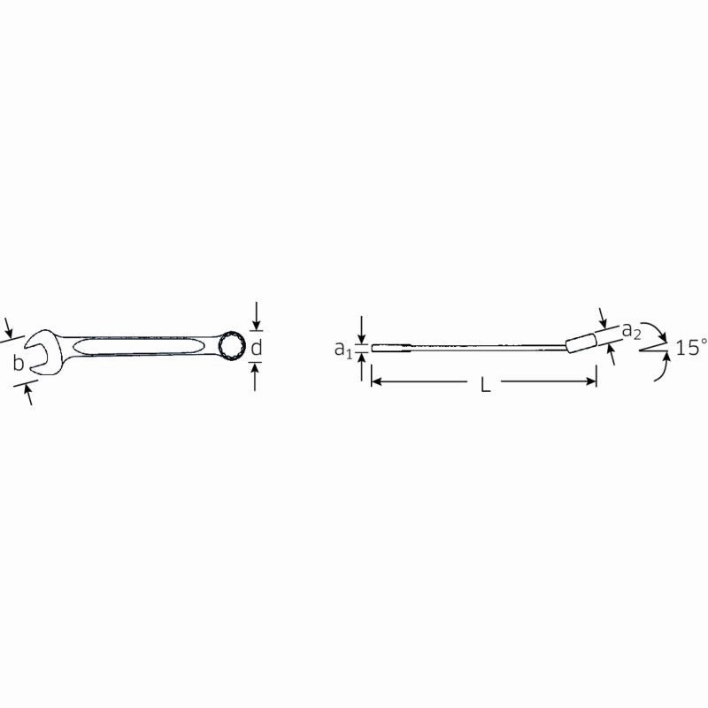 Stahlwille 40486262 13a Combination Spanner, 1 7/16"