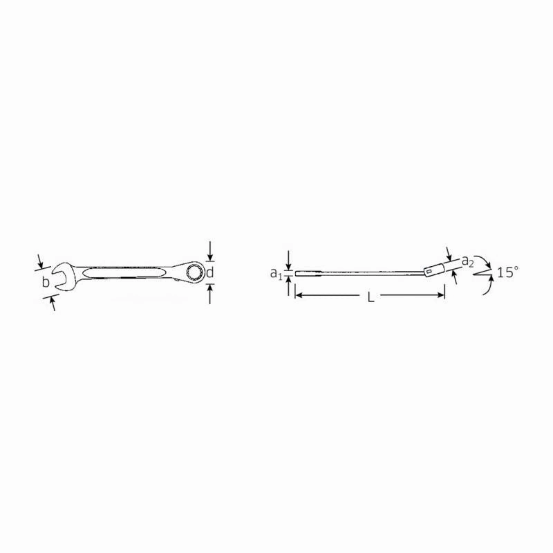 Stahlwille 41171010 Combination Ratchet Spanner