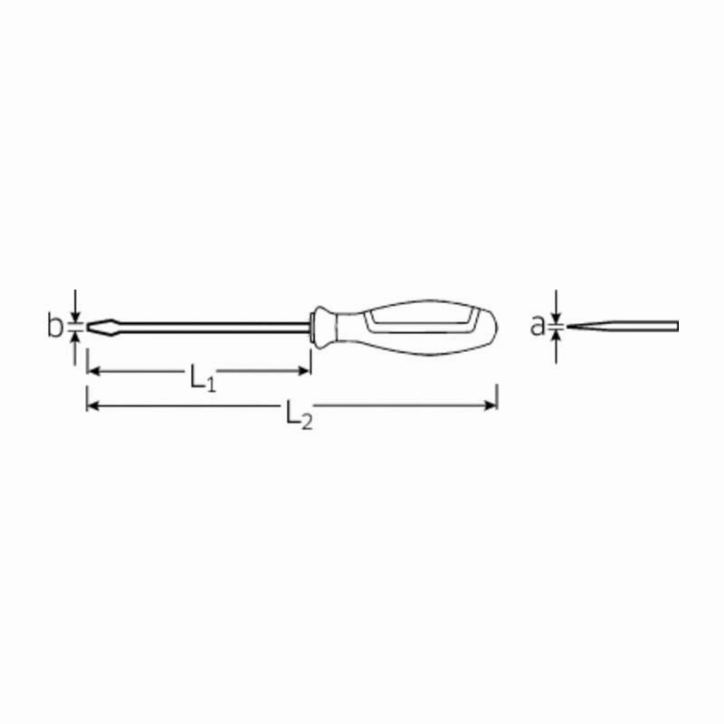 Stahlwille 46213040 4621 DRALL  4 x 100mm Slotted Screwdriver