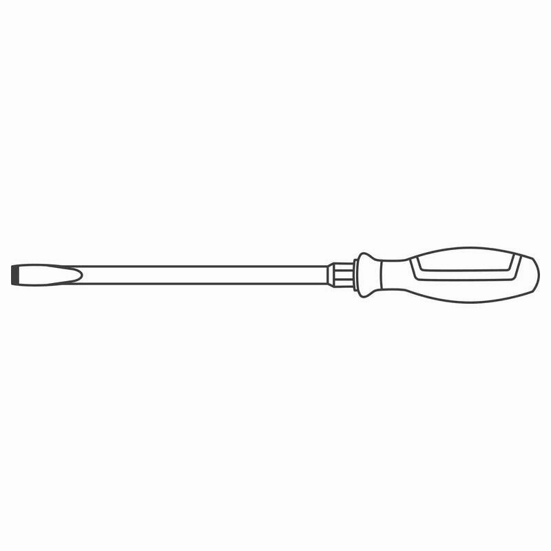 Stahlwille 46223314 Drall   Slotted  Screwdriver, Size 7 mm