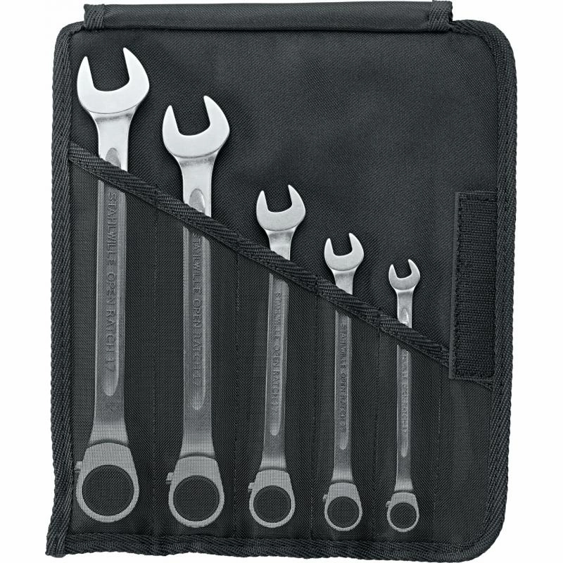 Stahlwille 96411705 17/5 Combination ratcheting Spanner Set