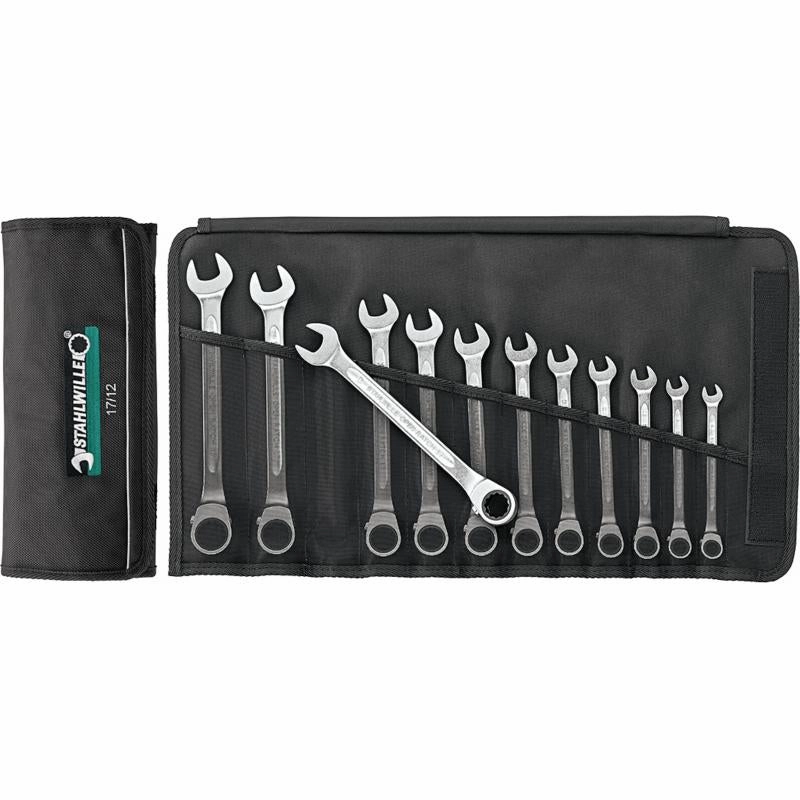 Stahlwille 96411712 17/12 Combination ratcheting Spanner Set