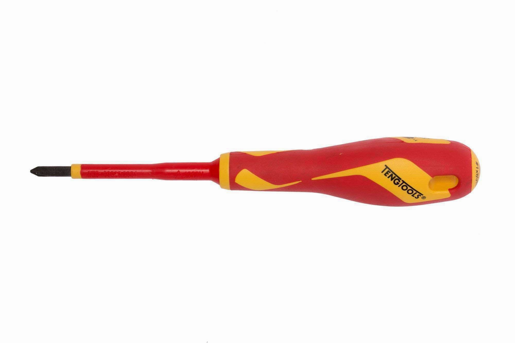 Teng Tools PH1 x 80mm 1000 Volt Insulated PH Type Screwdriver - MDV842N